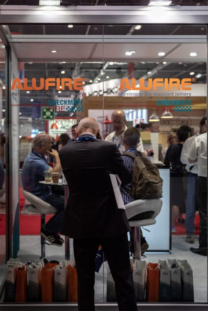 news trade2018 2 407x610 Alufires participation in 2018 UK trade shows